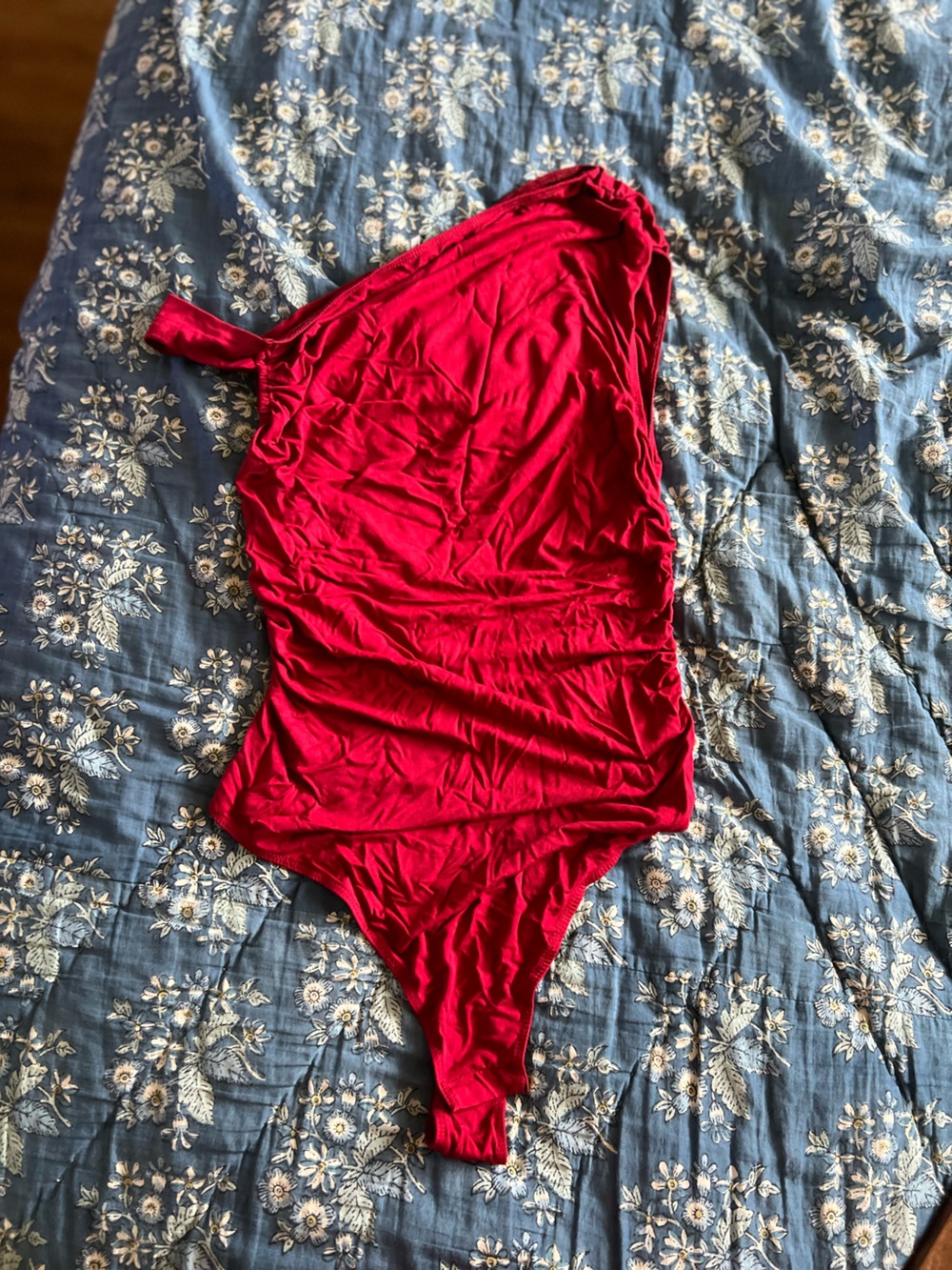 Princess Polly One-Shoulder Red Bodysuit